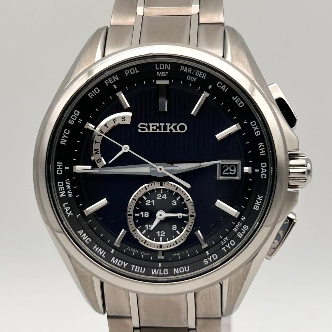 【付属品完備 稼働】 SEIKO ブライツ8B63-0AV0 電波ソーラー
