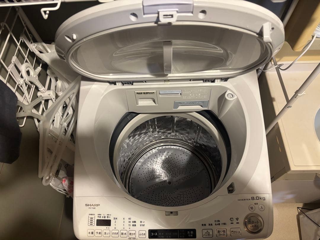 SHARP 洗濯機 乾燥機 ES-TX8E 8kg 乾燥機能　2020年製