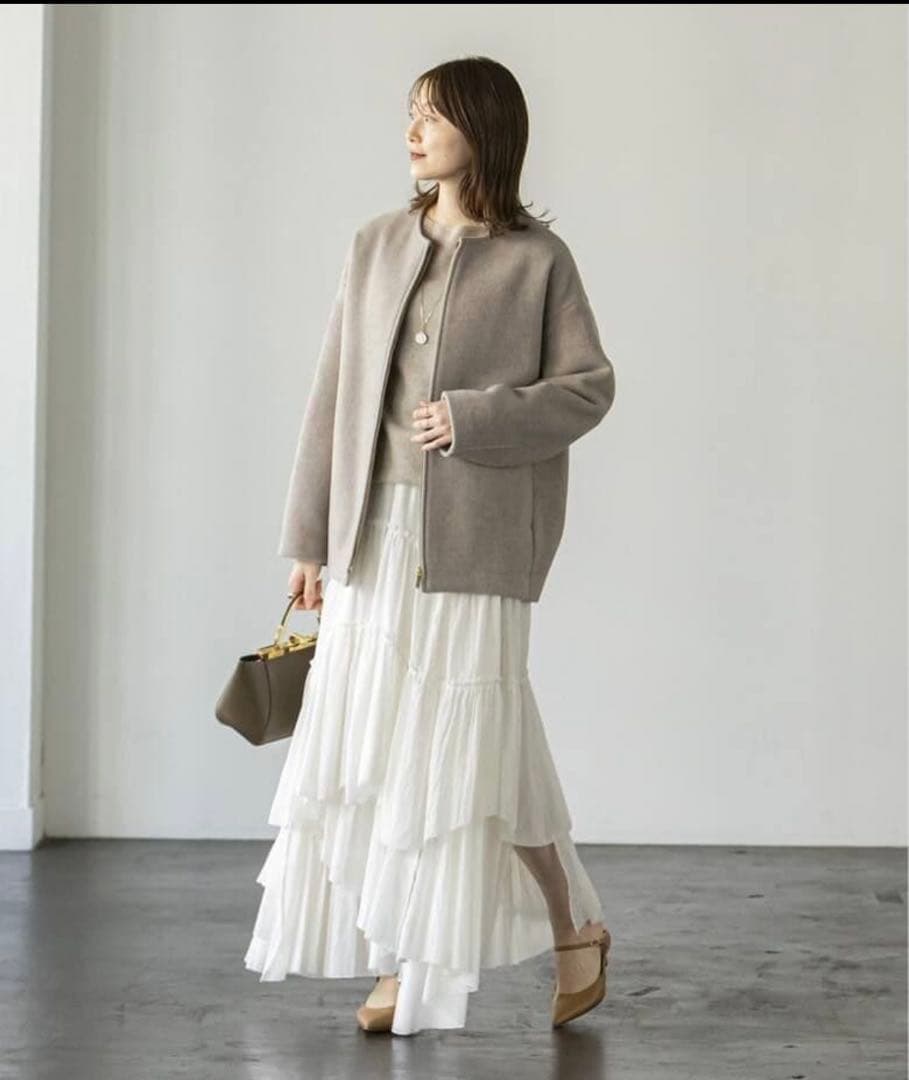 Noble　ノーブル　MTRカラーレスジップショートコート