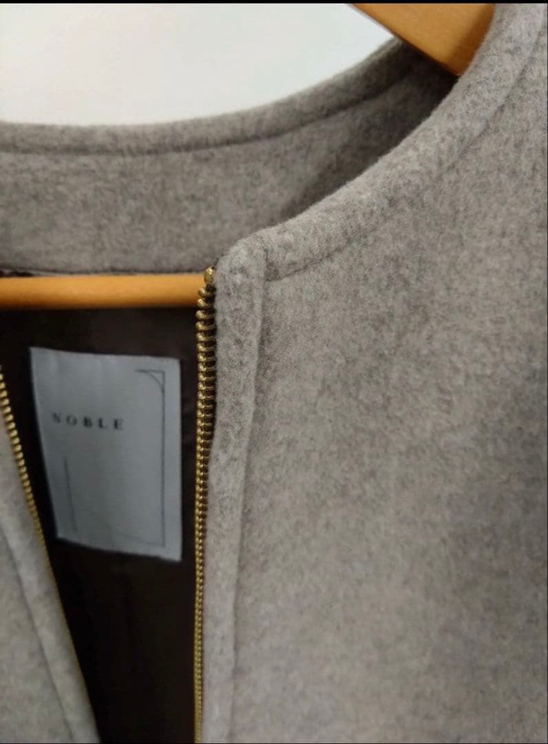 Noble　ノーブル　MTRカラーレスジップショートコート