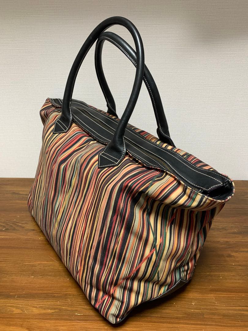 [PAUL SMITH] ヴィンテージマルチストライプ ラージトートバッグ