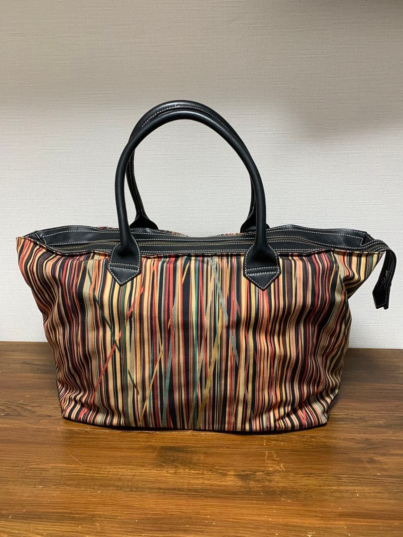[PAUL SMITH] ヴィンテージマルチストライプ ラージトートバッグ