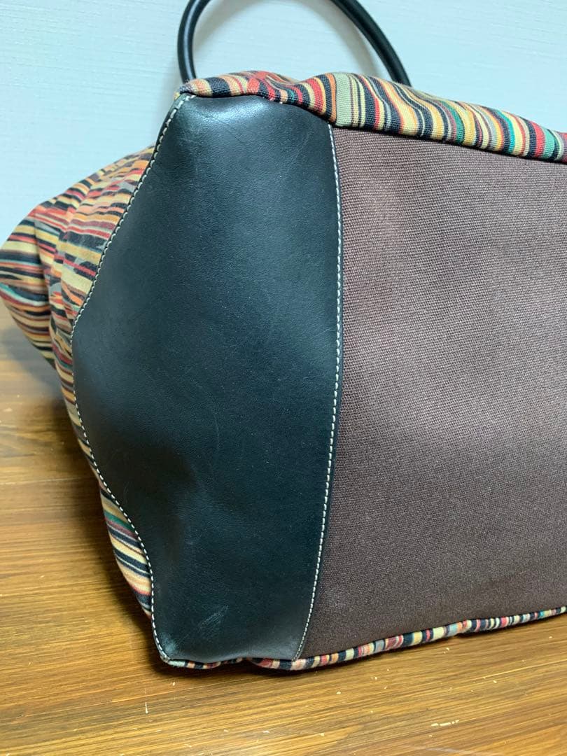 [PAUL SMITH] ヴィンテージマルチストライプ ラージトートバッグ