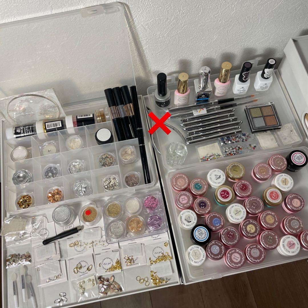 ジェルネイル 引退品 ネイルライト & リムーバー付き パーツ ネイルチップ多数