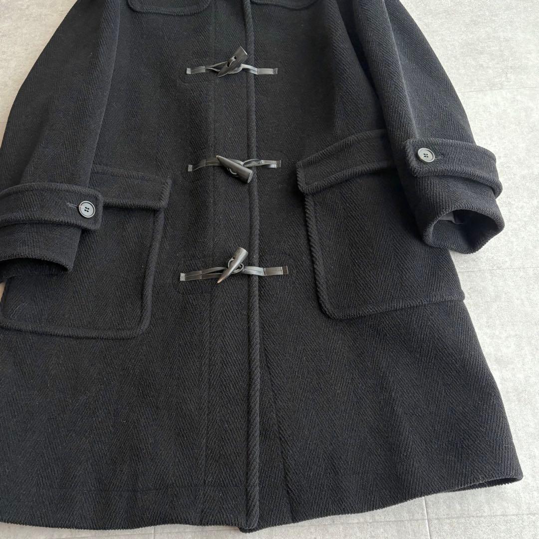 大きいサイズ✨ 23区 ヘリンボーン ダッフルコート ブラック 46