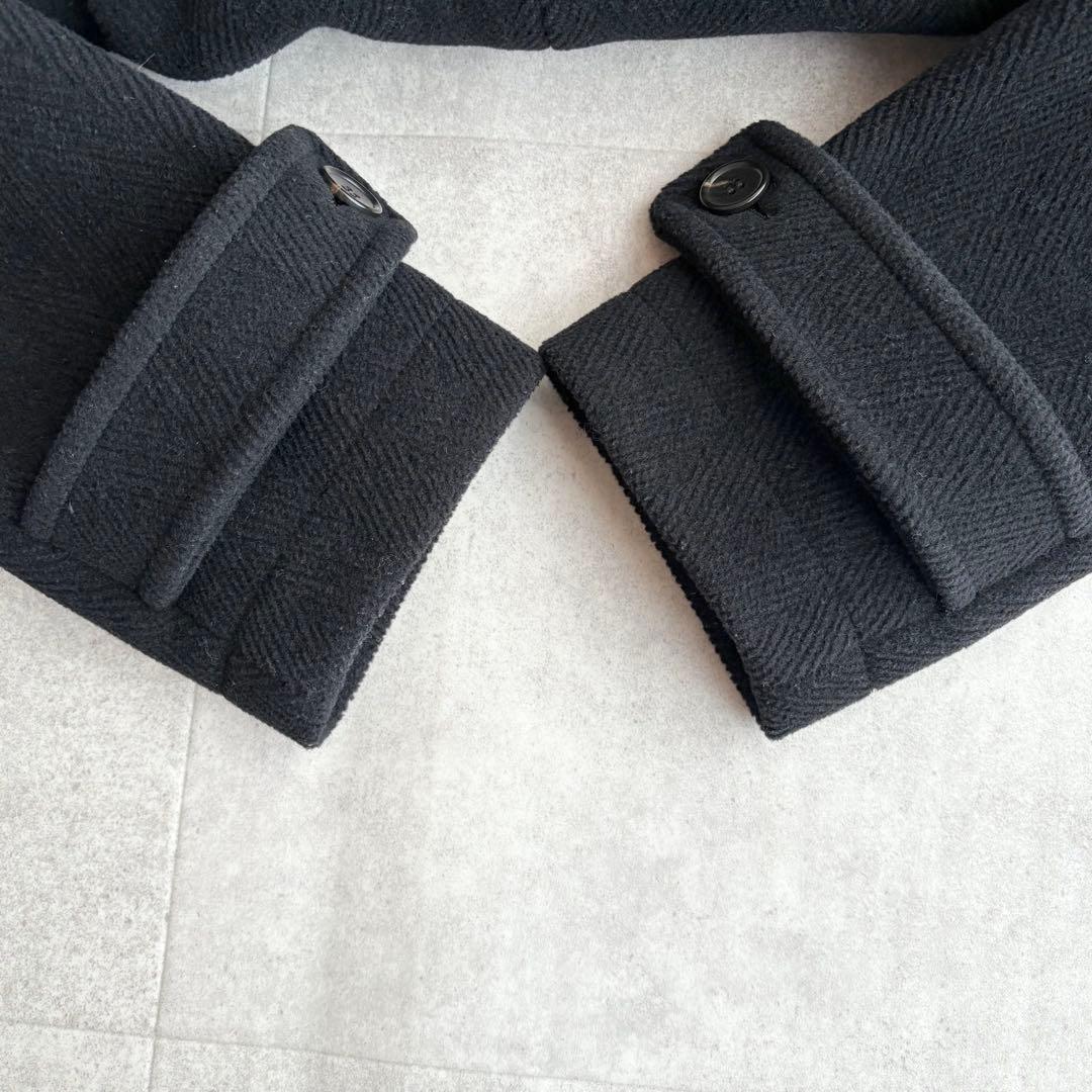 大きいサイズ✨ 23区 ヘリンボーン ダッフルコート ブラック 46