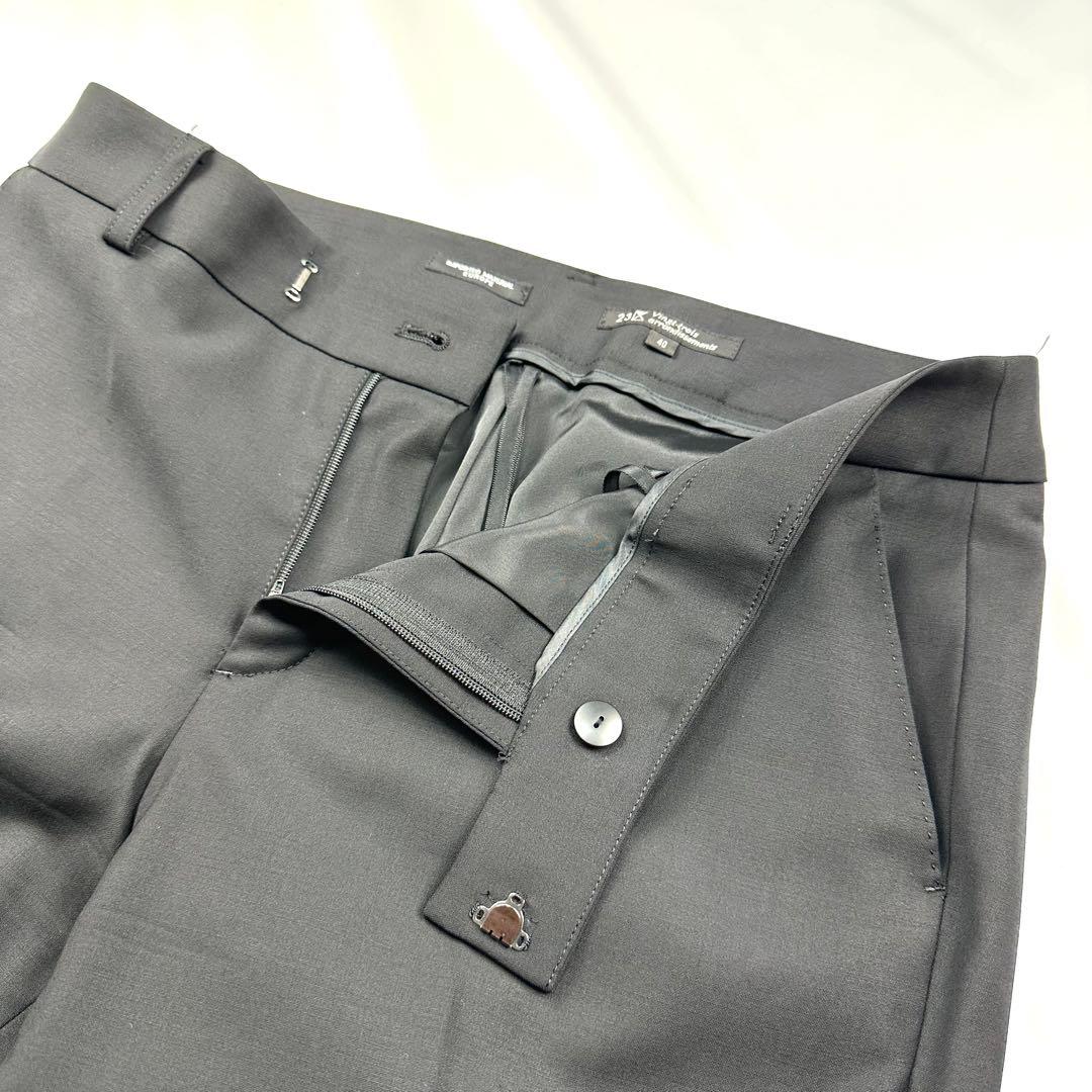 【美品】23区 パンツスーツ ビジネススーツ シングルボタン 大きいサイズ 40