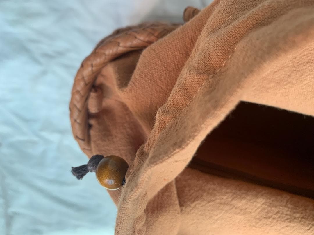 ✨美品✨六角花結び編み 山葡萄 かごバッグ 職人手編み 手提げ 内布付き