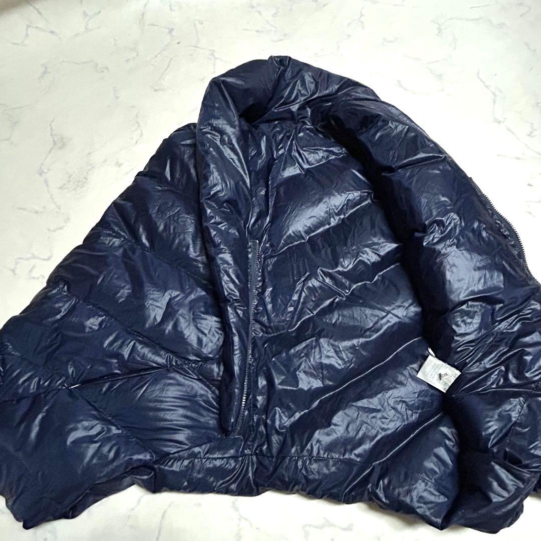 guxy グクスィー 変形 ポンチョ風ダウンコート Wジップ個性派 I44