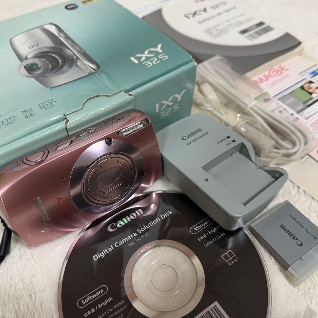 極美品　Canon IXY 32 S ピンク　キャノン　イクシー　コンデジ　完品
