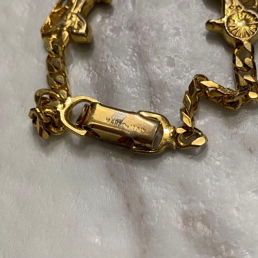 90s　CELINE　ブレスレッド　馬車　喜平ゴールド　イタリア製　ヴィンテージ