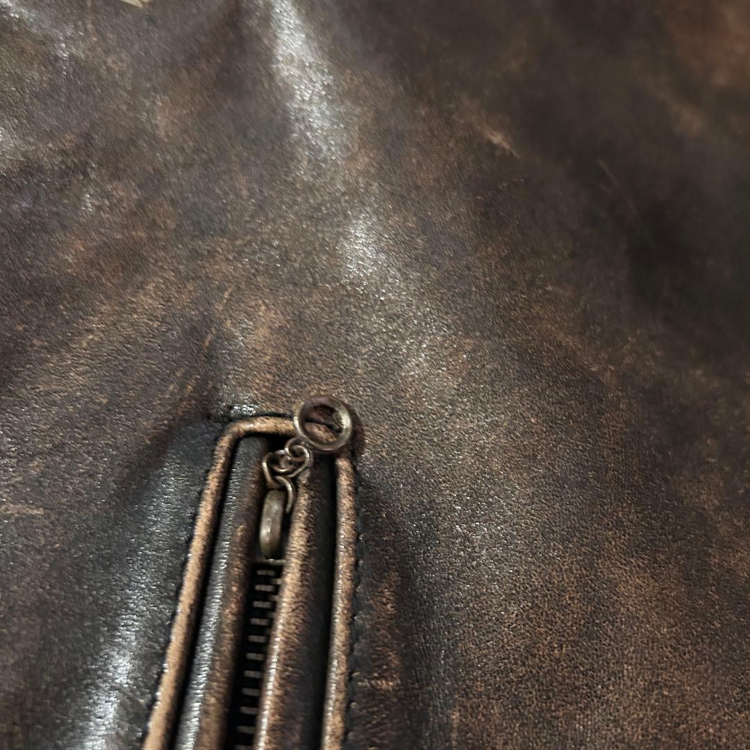 A386 ドッグファイト 革ジャン 牛革 裏キルティング バイカー 5サイズ