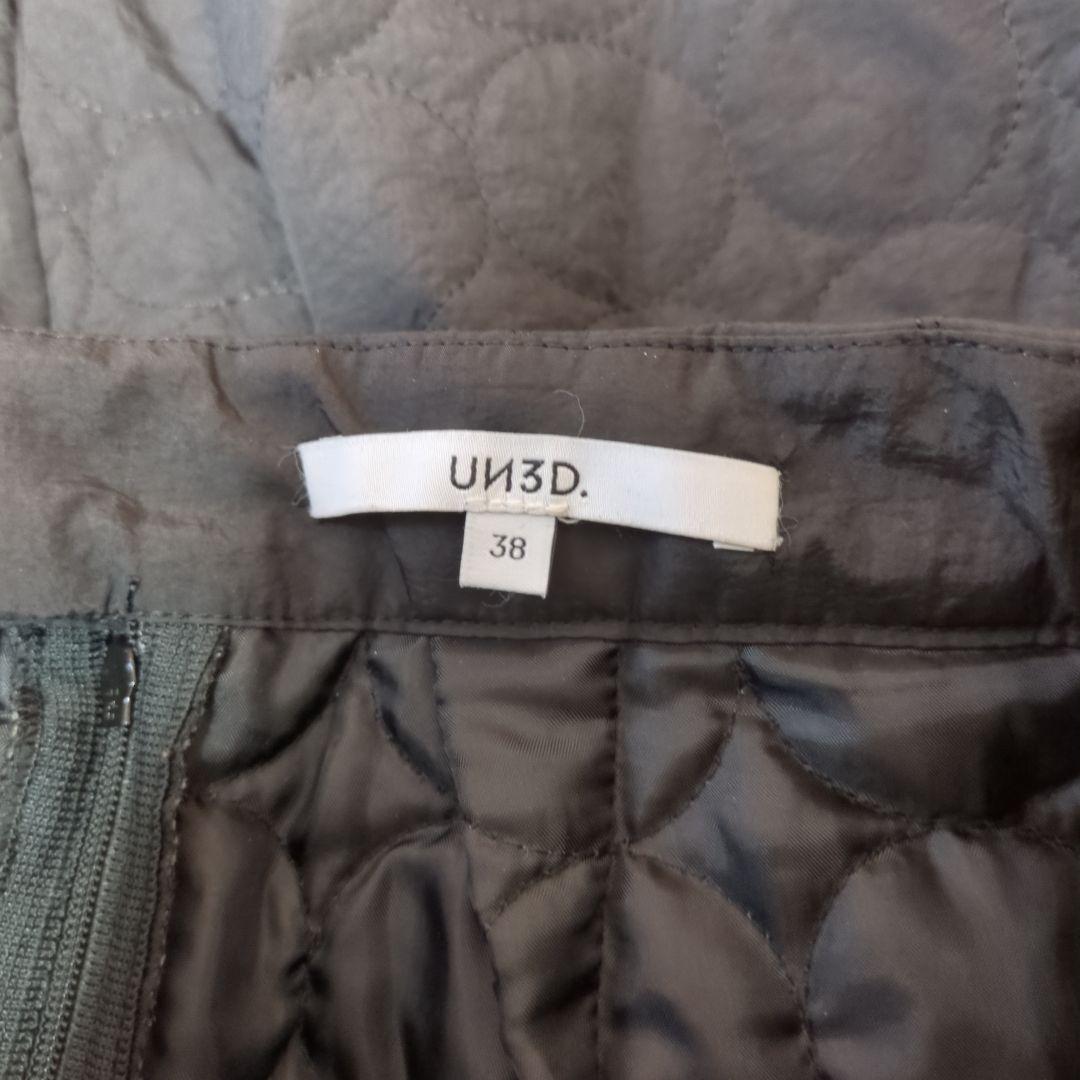 UN3D アンスリードサークルキルティングスカート38