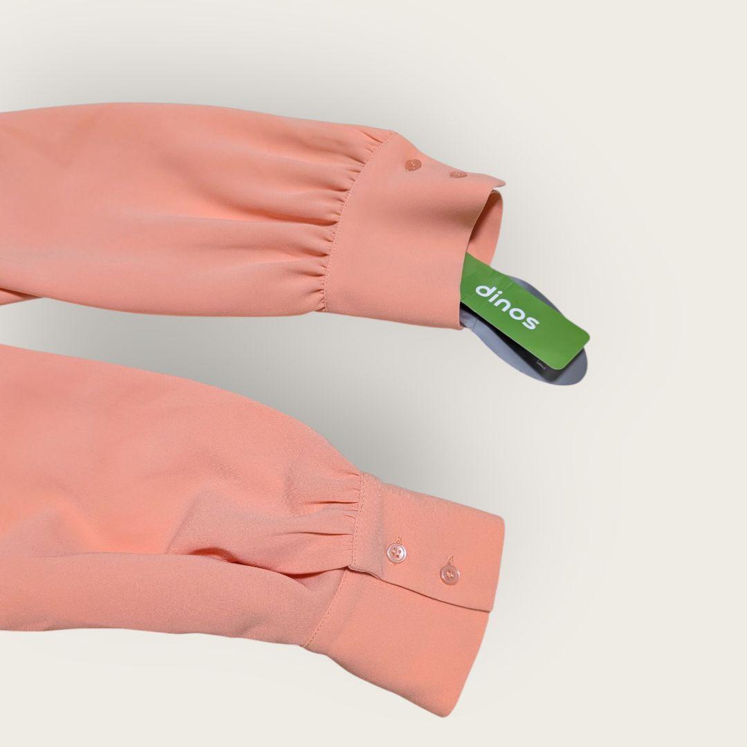 【新品タグ付】ダーマコレクション サーモンピンク ブラウス 13号 DAMA