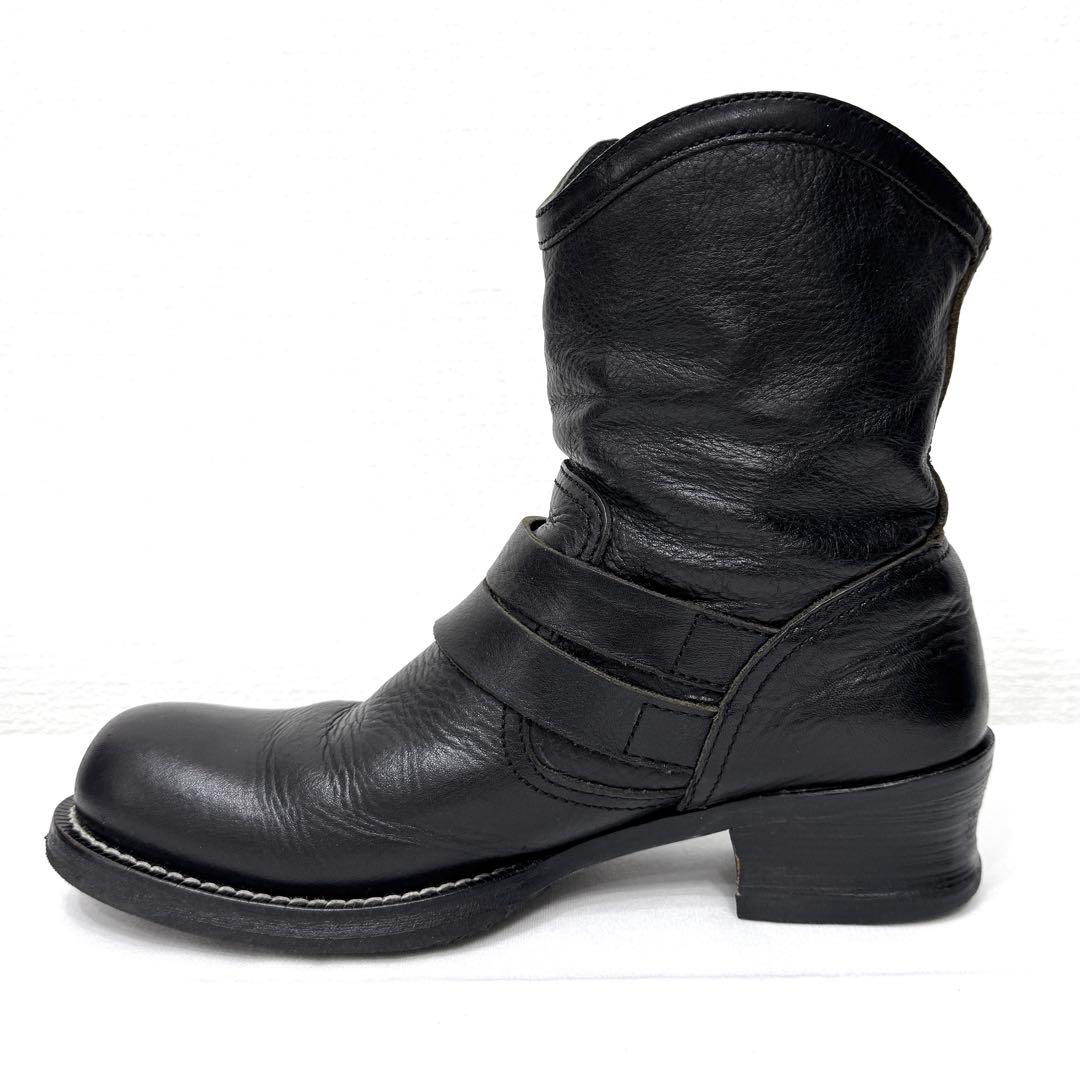 LIMI feu リミフゥ ヨウジヤマモト 本革 ショート エンジニアブーツ