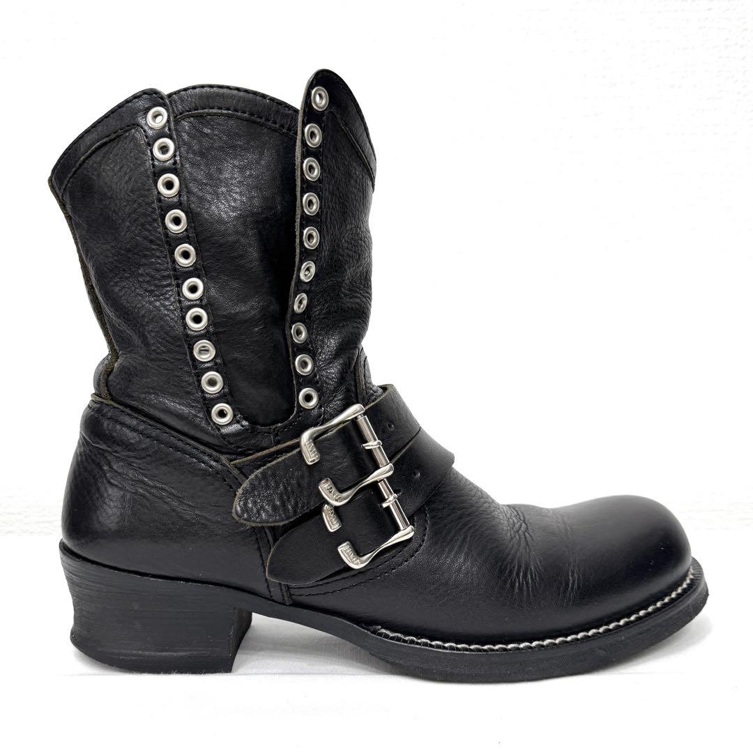 LIMI feu リミフゥ ヨウジヤマモト 本革 ショート エンジニアブーツ