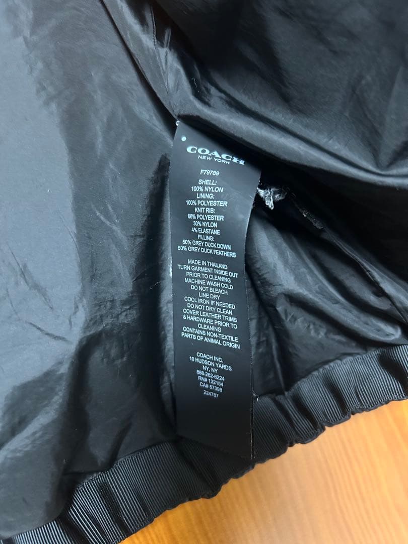 【COACH】短丈レディース　ダウンジャケット