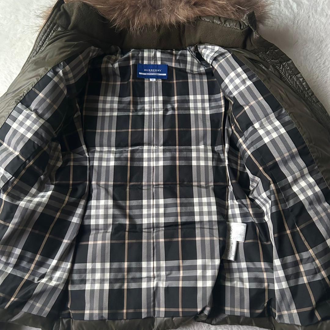 バーバリーブルーレーベル ダウン 3way ホースロゴ タヌキファー 40