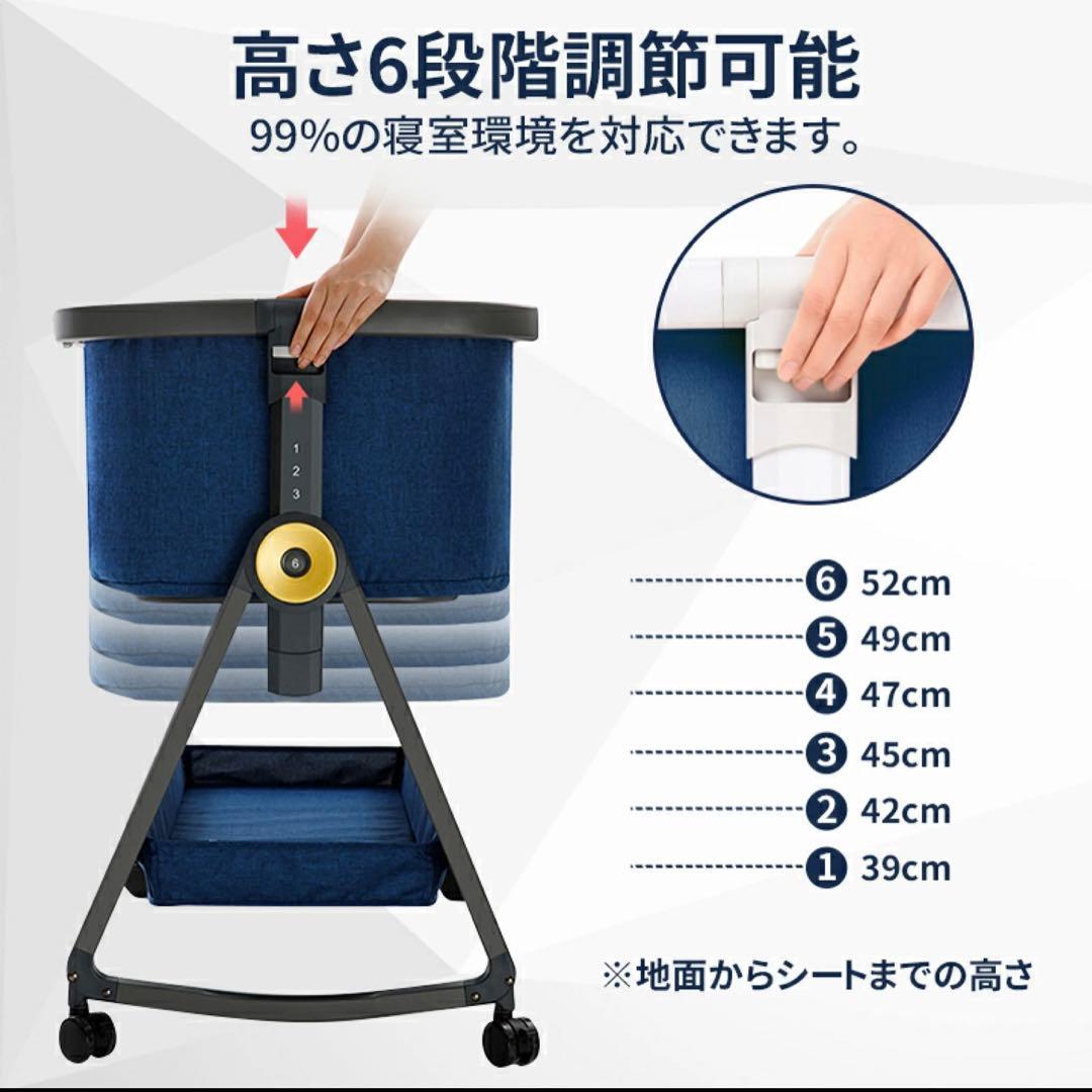 hzdmj ベビーベッド カーキ 折りたたみ 添い寝