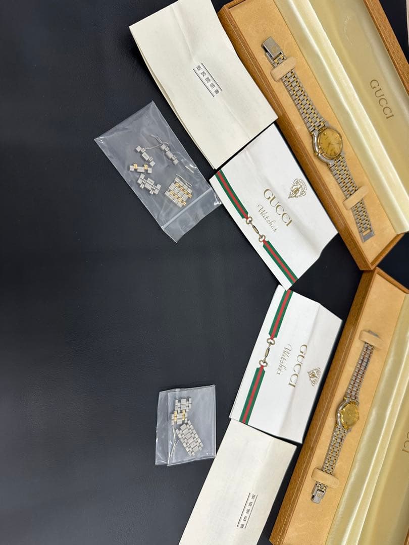 【ジャンク品】希少　GUCCI 9000 ペアウォッチ 付属品完備