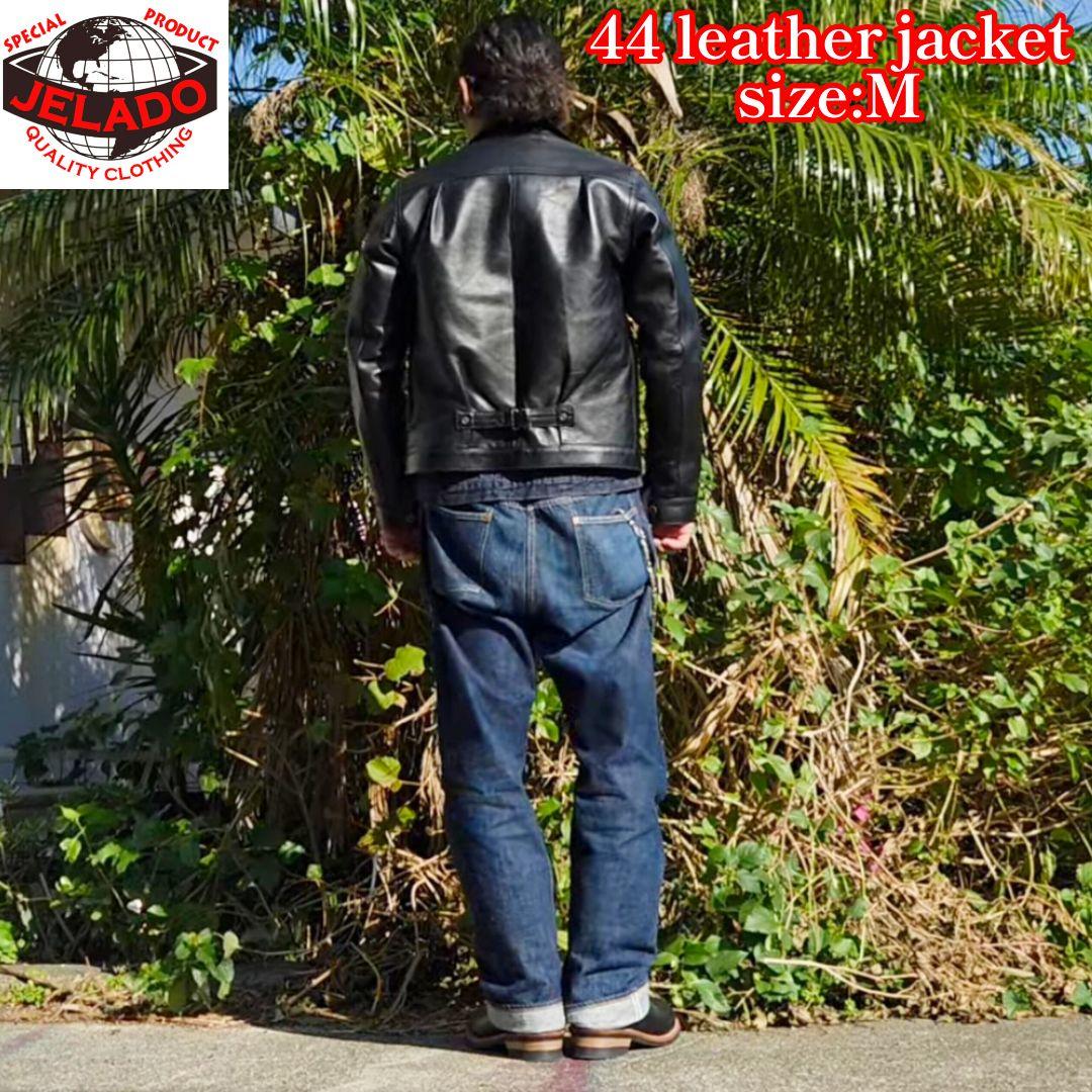 jelado 44leather jacket茶芯 大戦レザーsize:M