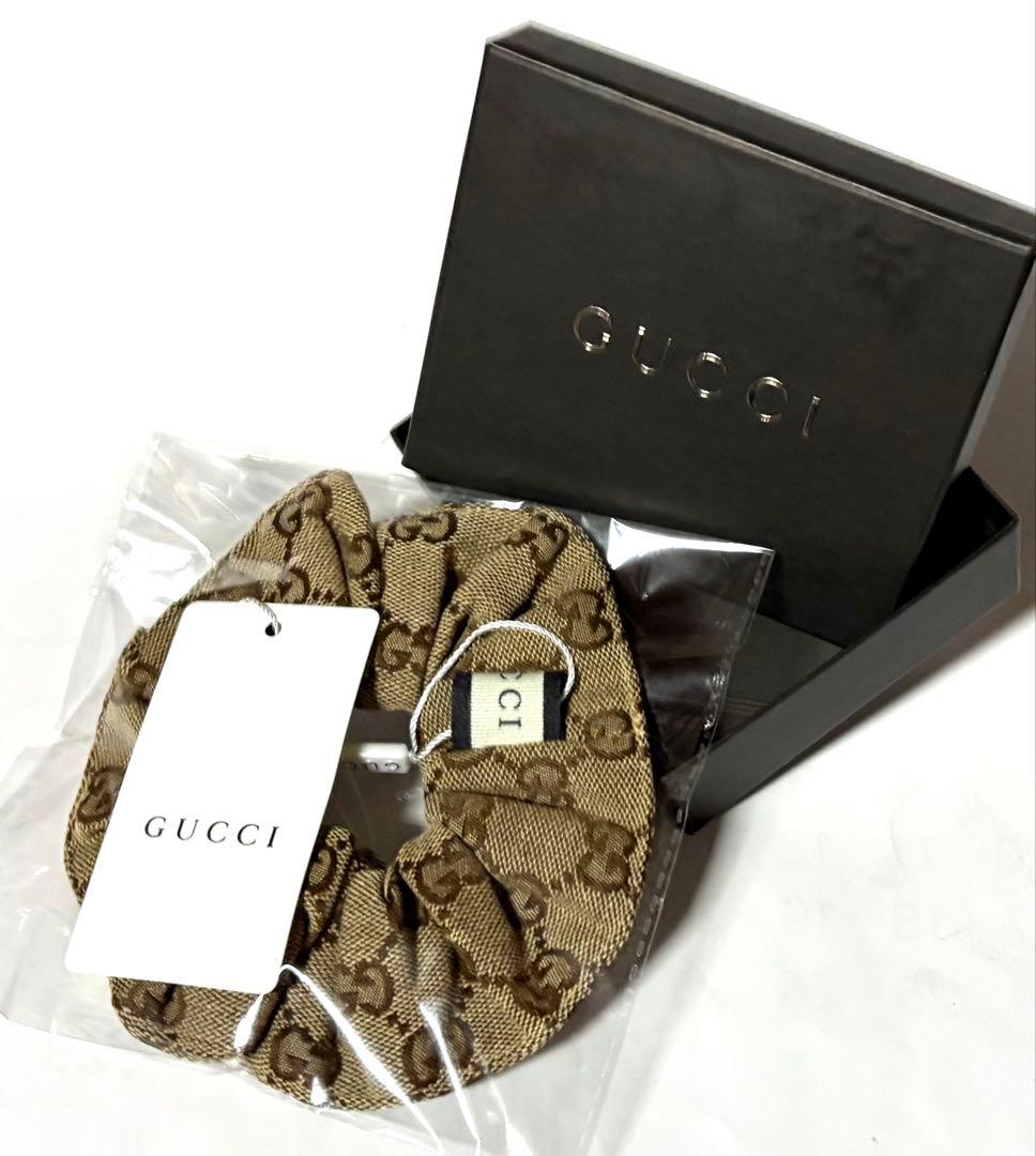 おはる！☆GUCCIグッチ☆ヘアゴムシュシュGGシマレーザー ボックス付