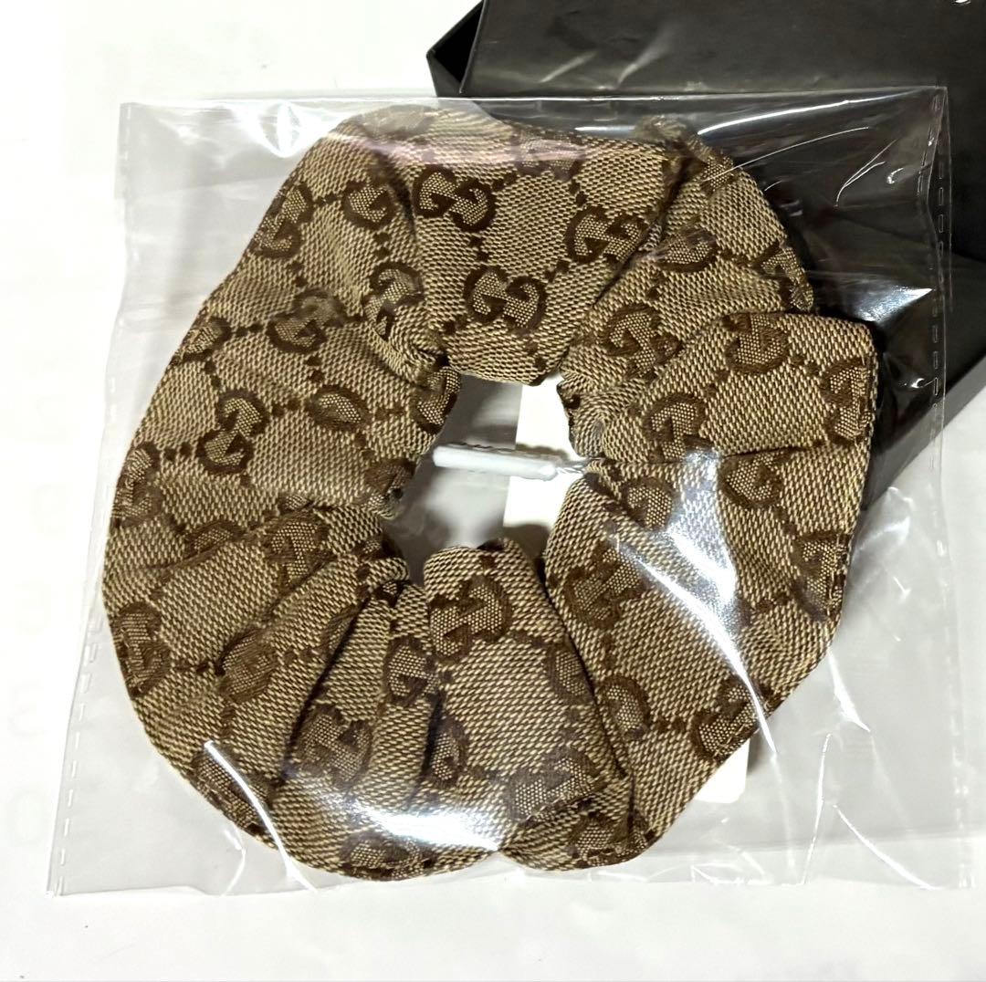 おはる！☆GUCCIグッチ☆ヘアゴムシュシュGGシマレーザー ボックス付