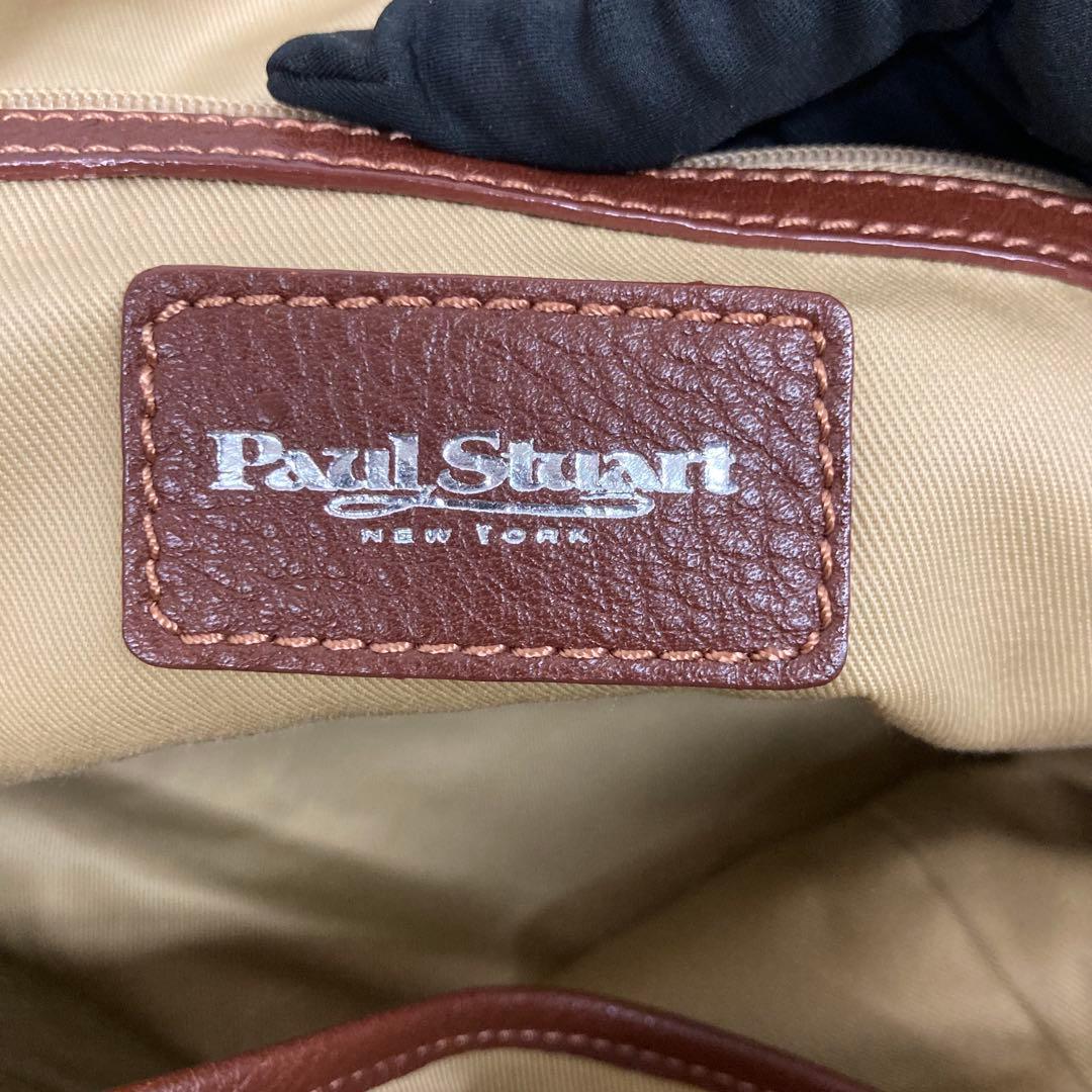 【希少】ポールスチュアート2way ボストンバッグ チャーム レザー ブラウン⭐︎