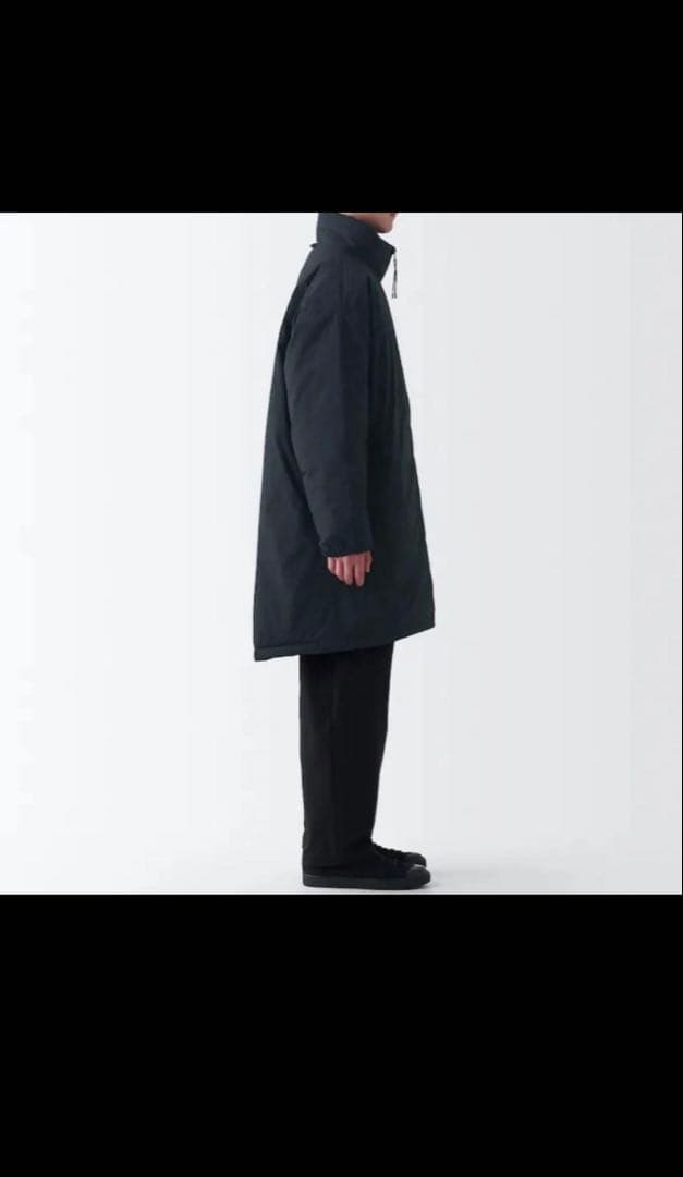 MUJI Labo 2023 撥水ダウンコート 男女兼用 L 黒 ブラック