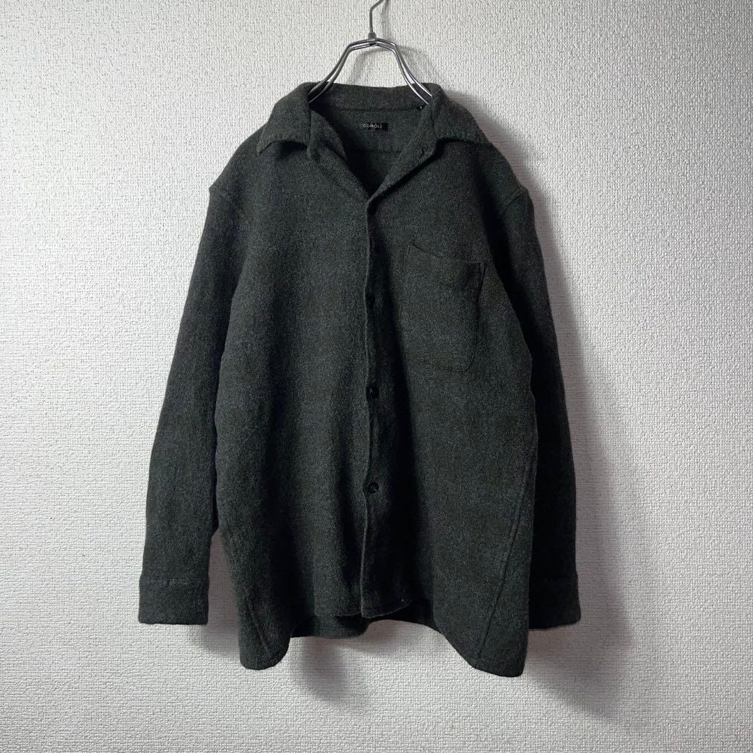 参考定価約 52800円COMOLI ウールチェック オープンカラーシャツ訳あり