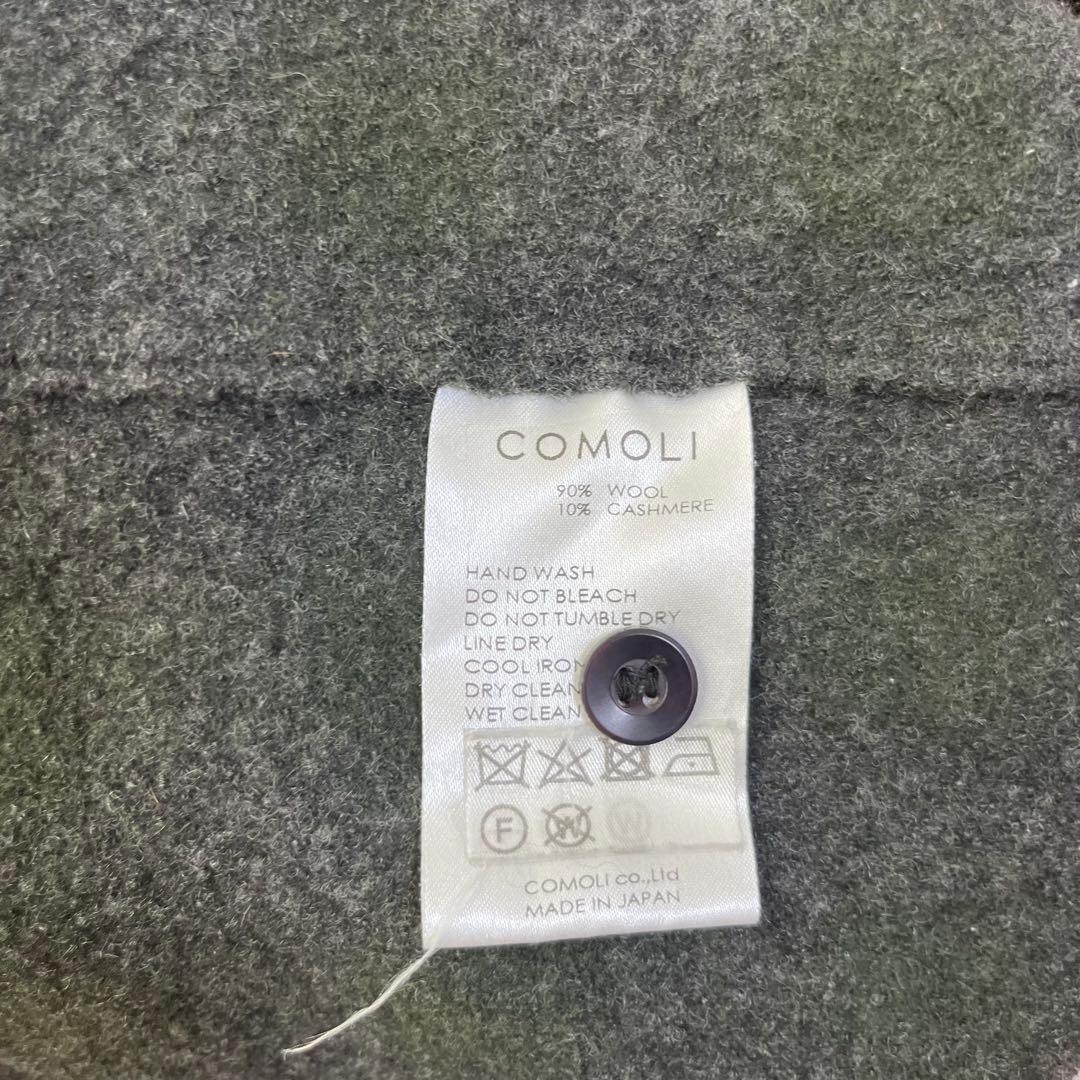 参考定価約 52800円COMOLI ウールチェック オープンカラーシャツ訳あり