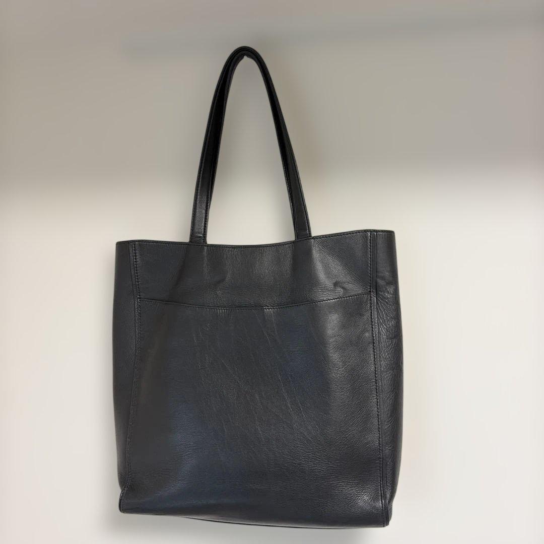 現行品売切れカラー ポールスミス黒 レザートートバッグ