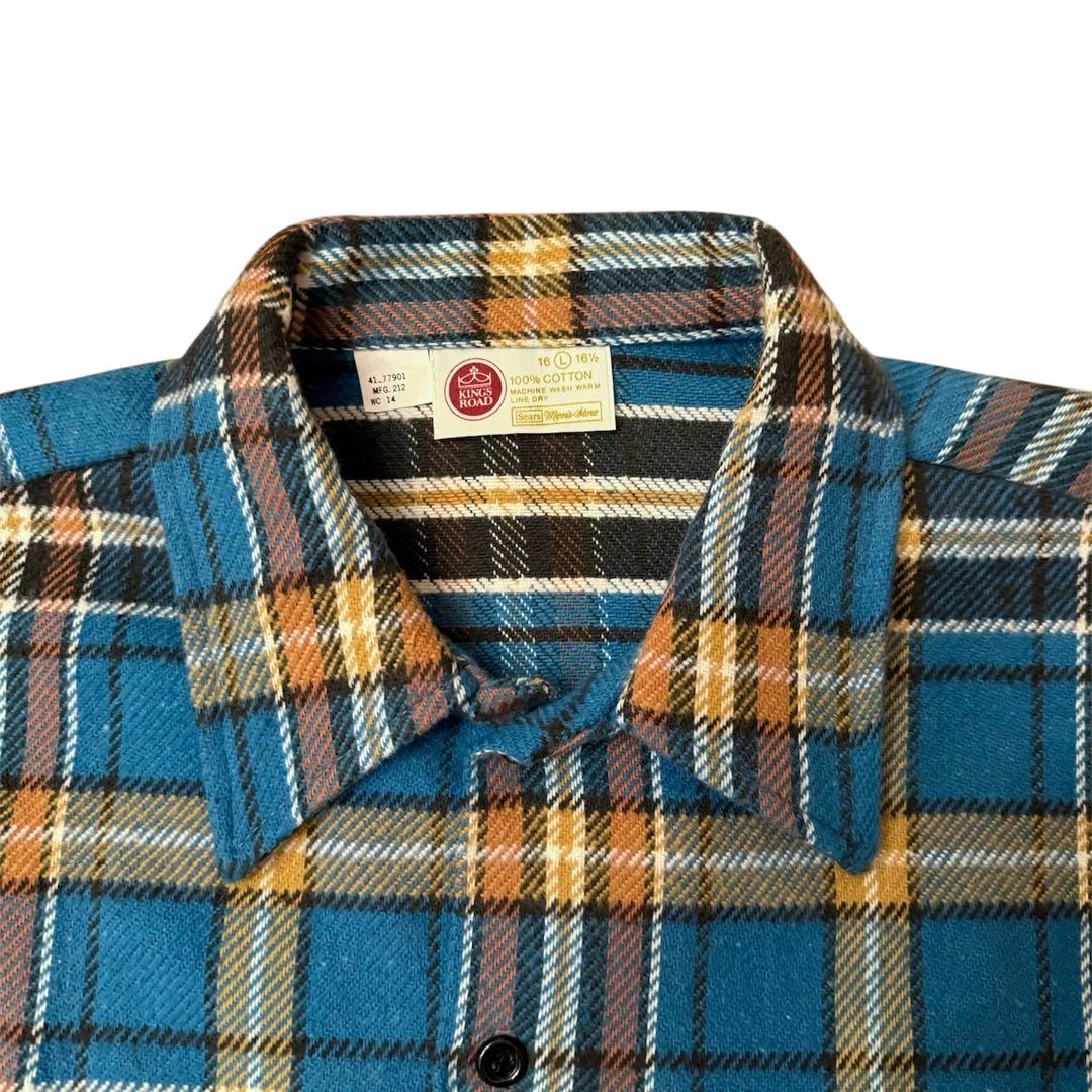 70s USA シアーズ KINGS ROAD ヘビーネルシャツ