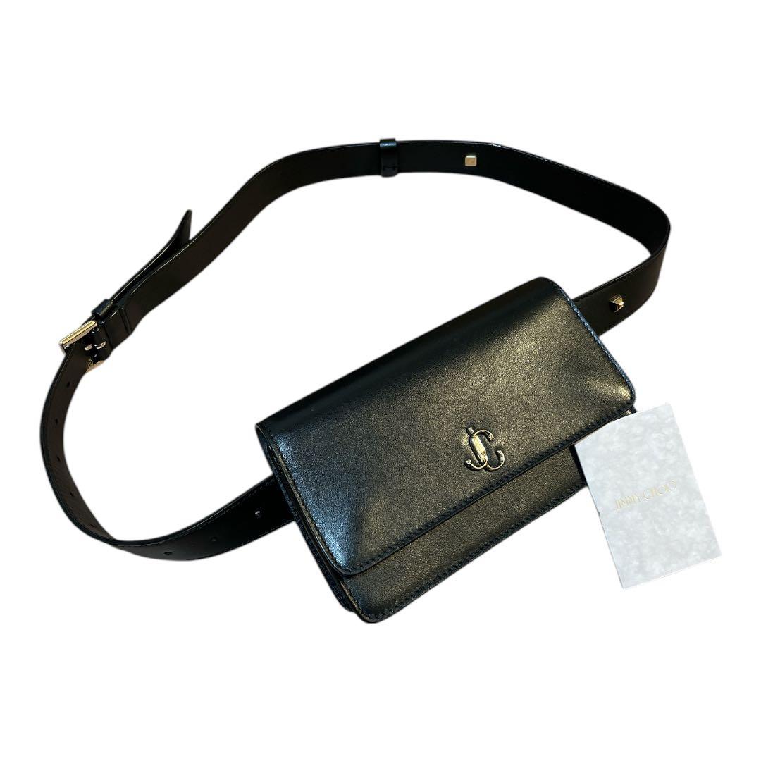 JIMMY CHOO ヴァレンヌ カーフレザー ベルトバッグ