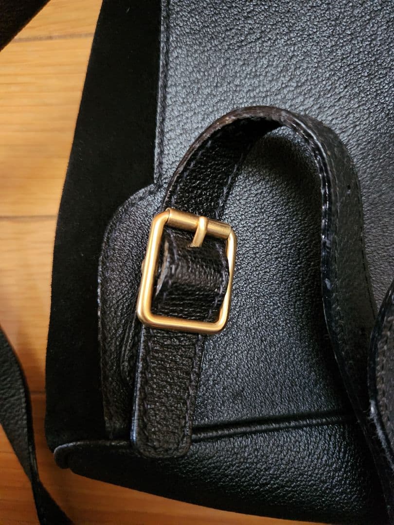 GUCCI　バンブー　黒スエードリュック バンブーハンドル