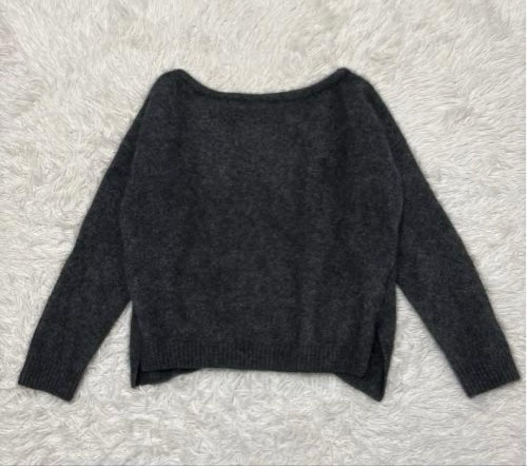 未使用級ミューズドゥドゥーズィエムクラス ふわふわシャギーボート ネックニット