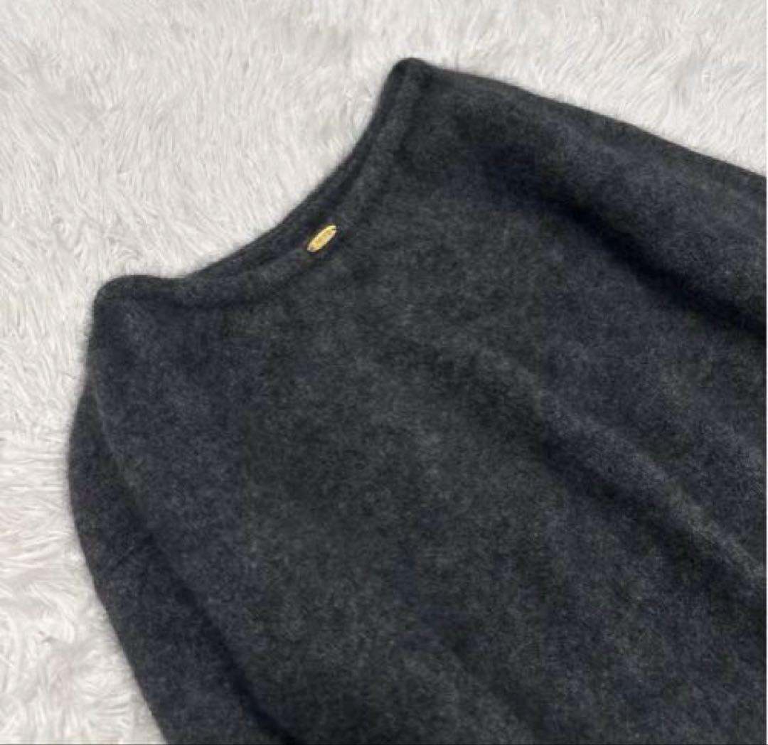 未使用級ミューズドゥドゥーズィエムクラス ふわふわシャギーボート ネックニット