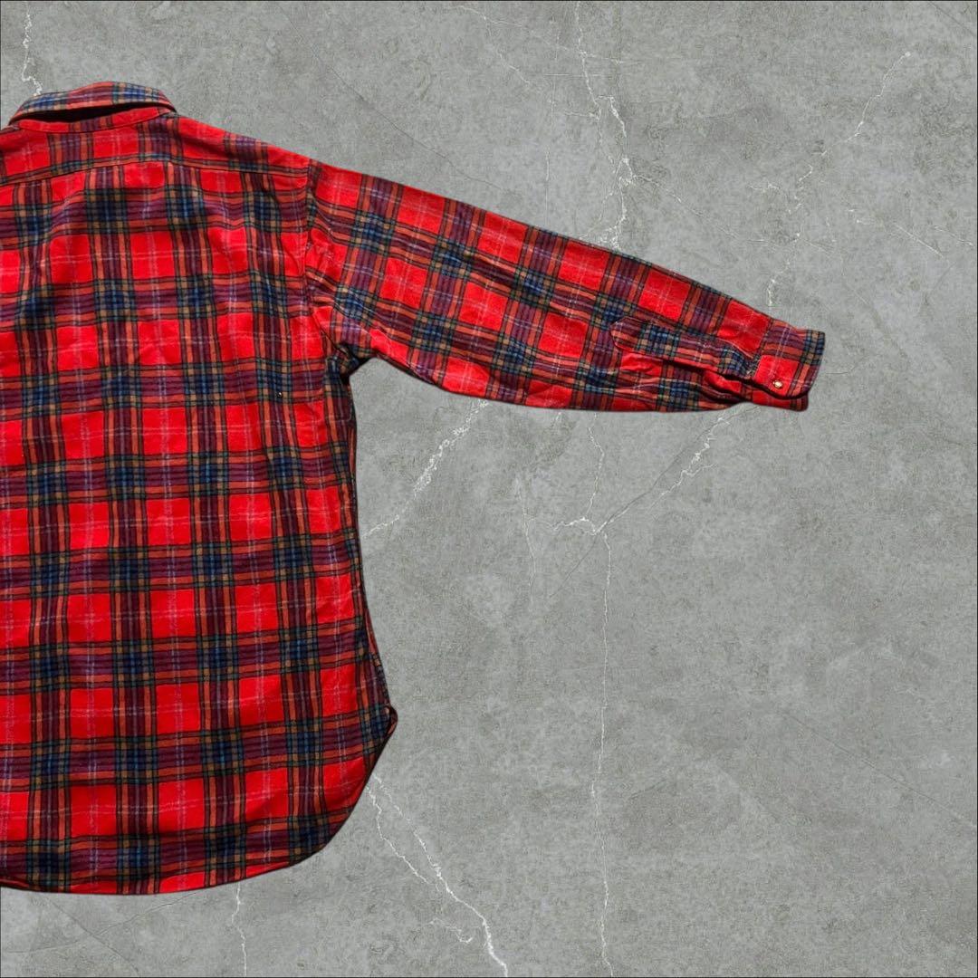 70s80sPendleton USA製ウールB.DシャツM タータンチェック