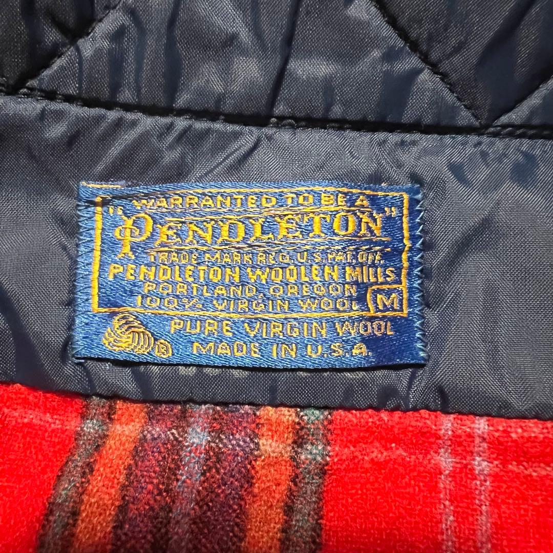 70s80sPendleton USA製ウールB.DシャツM タータンチェック