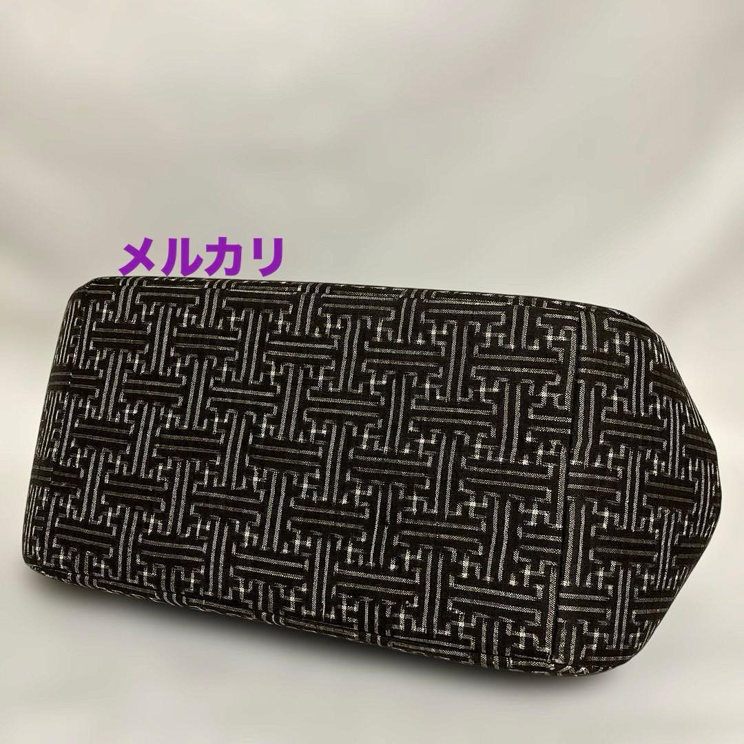 大島紬　龍郷　秋名バラ　8玉　がま口バッグ　ハンドメイド　着物バッグ