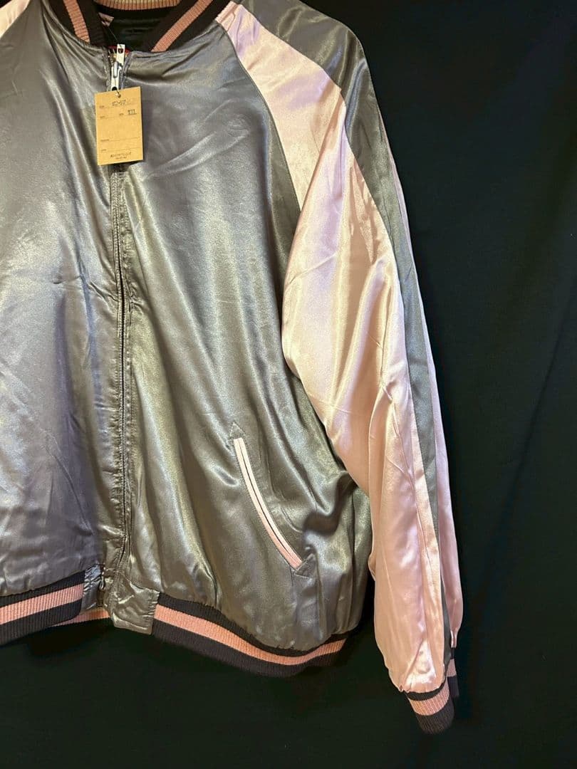 【新品タグ付き】 金魚と御所車 和柄スカジャン リバシーブル　レディースXXL