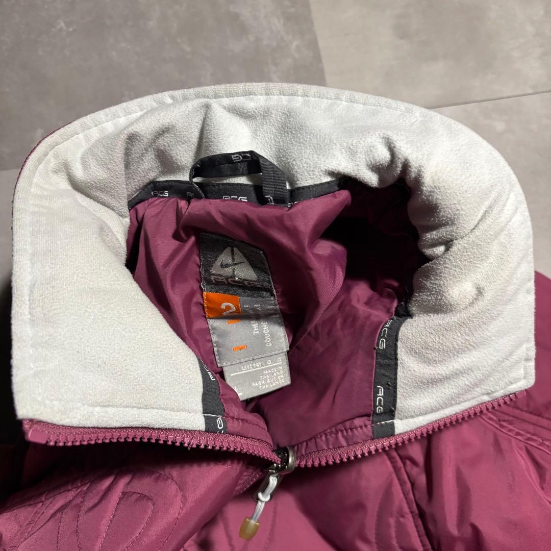 00s NIKE ACG ナイキ　パフジャケット　ピンク　y2k 短丈　総柄