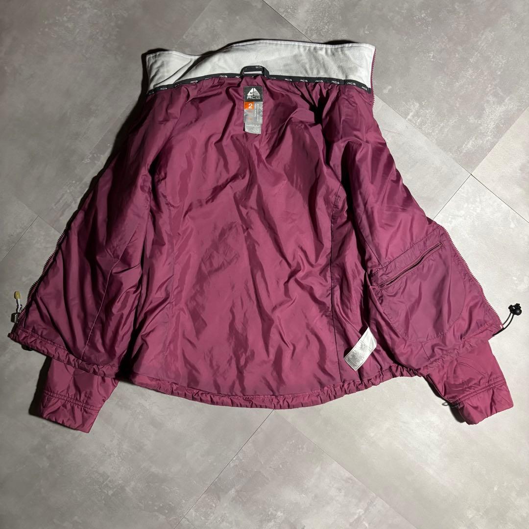 00s NIKE ACG ナイキ　パフジャケット　ピンク　y2k 短丈　総柄