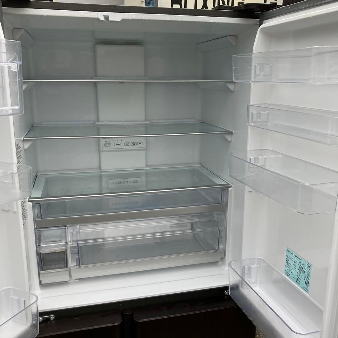 129F AQUA 大型冷蔵庫　500L〜600L  自動製氷機付き　木目調