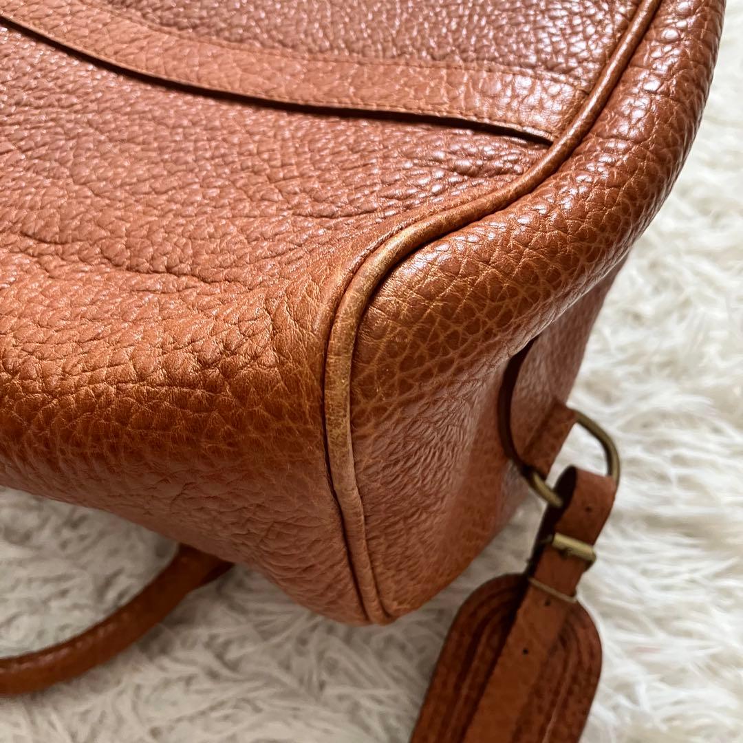 《美品人気早い者勝ち》ラルフローレンralph laurenミニボストンシボ革