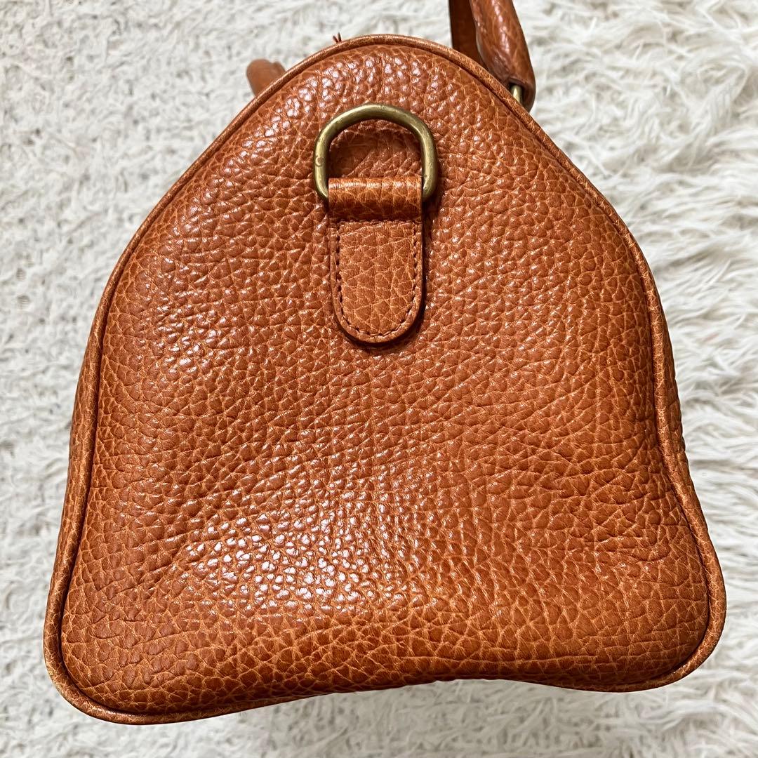 《美品人気早い者勝ち》ラルフローレンralph laurenミニボストンシボ革