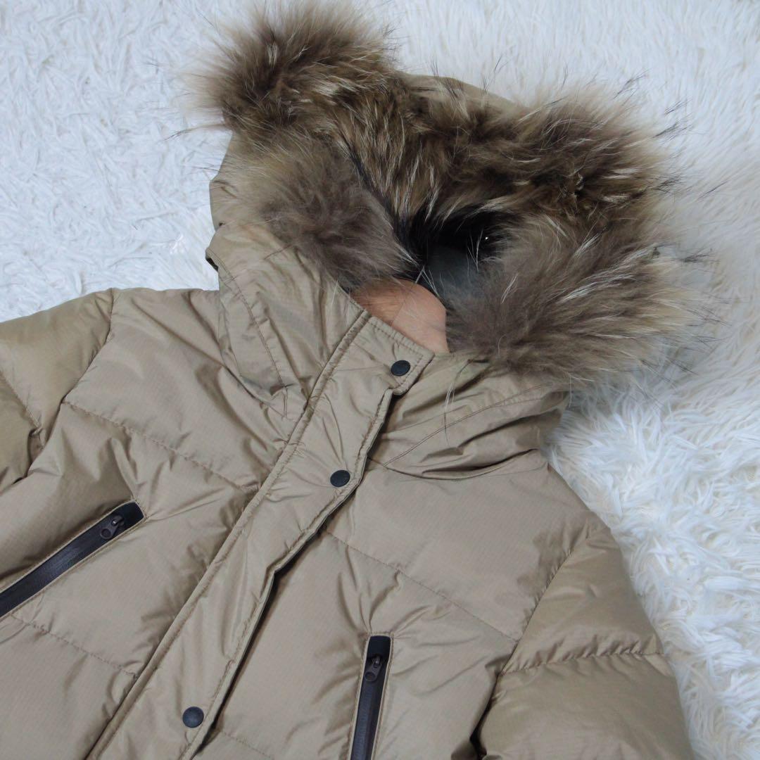 極美品 NANGA ナンガ オーロラテックス ダウンハーフコート ベージュ S