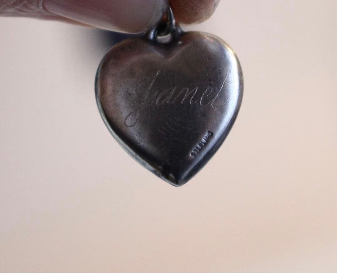 40s　スウィートハートジュエリー　WW2　シルバー チャーム　バタフライ