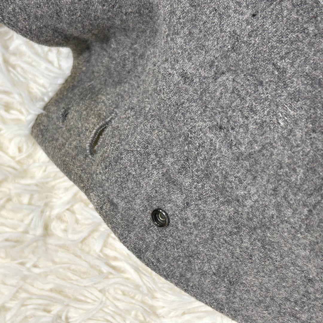 アンゴラ✨BURBERRYBLUE LABELバーバリー ダッフルコートグレーL