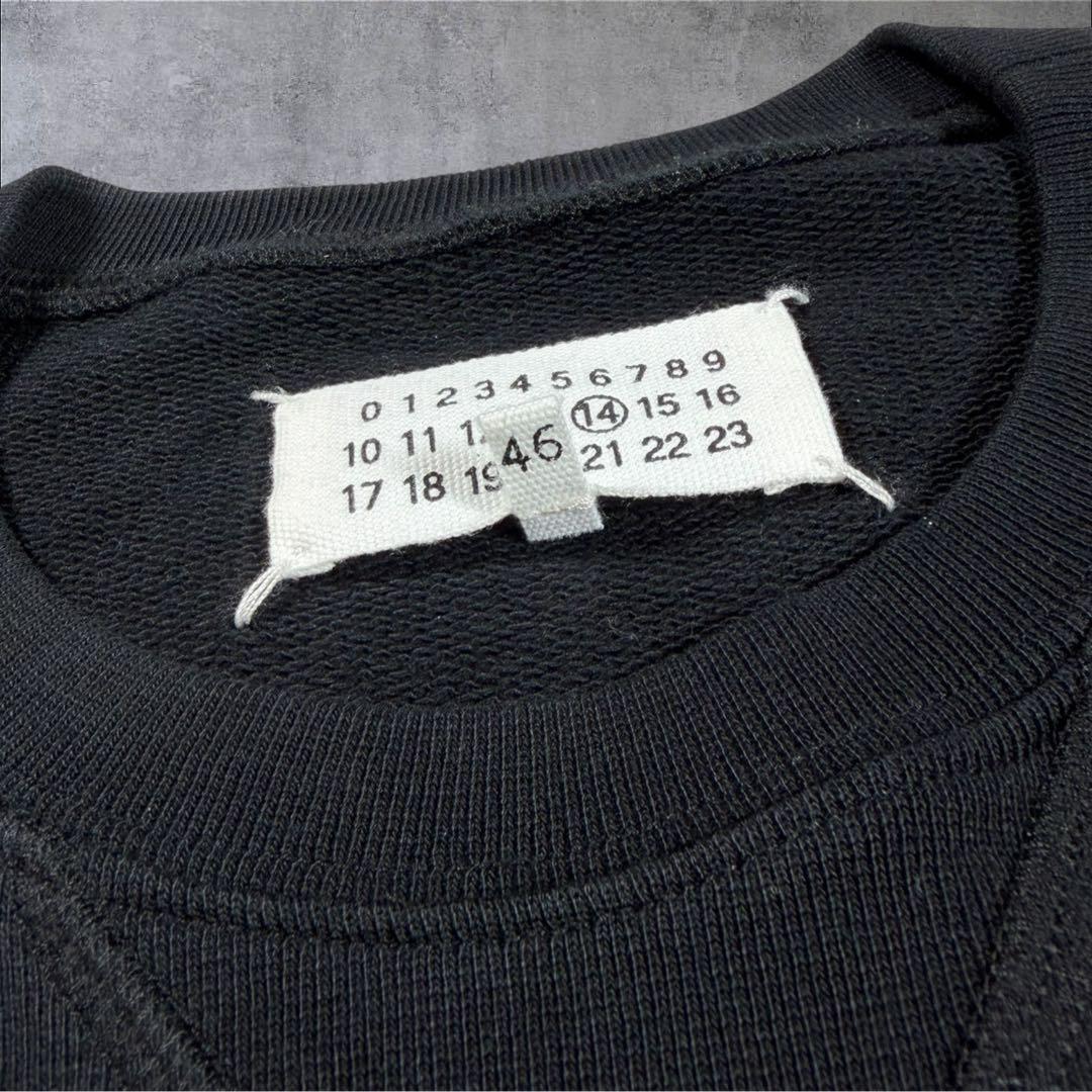 美品 Maison Margiela エルボーパッチスウェット 黒 マルジェラ